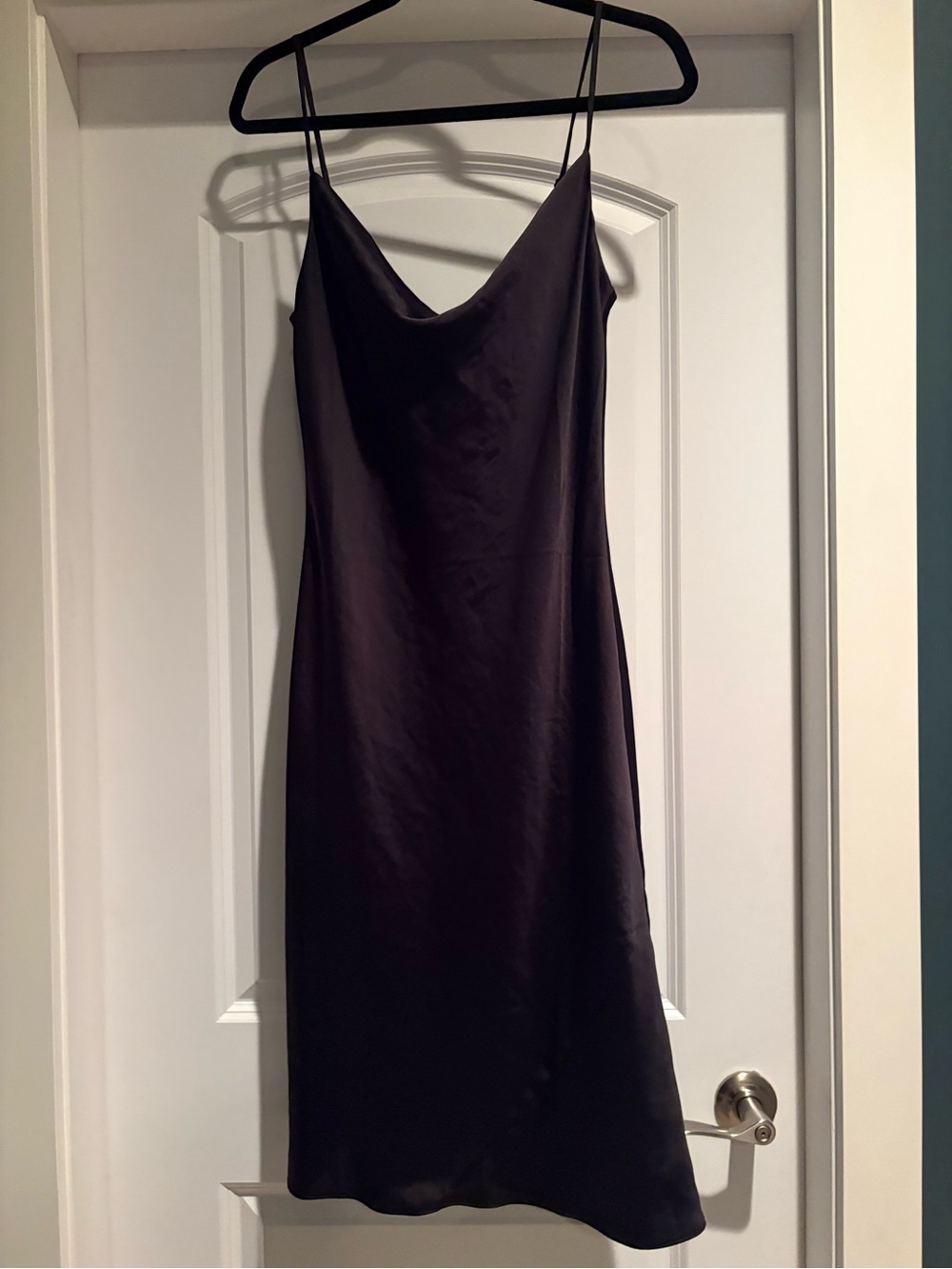Aritzia Satin Slip Dress in Black - Women's Elegant Camisole Dress